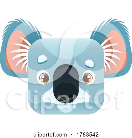 Square Faced Koala by Vector Tradition SM