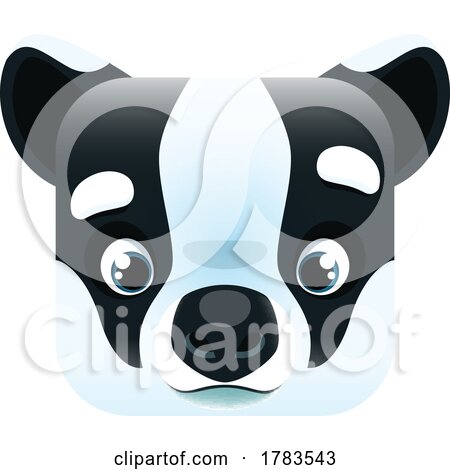 Square Faced Panda by Vector Tradition SM