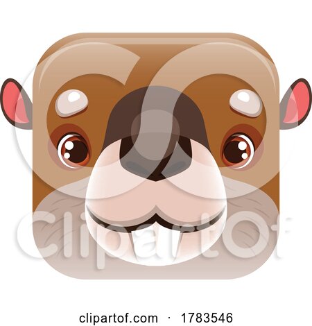 Square Faced Beaver by Vector Tradition SM