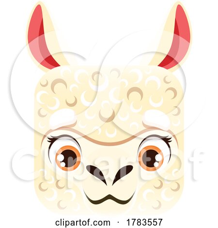 Square Faced Llama by Vector Tradition SM