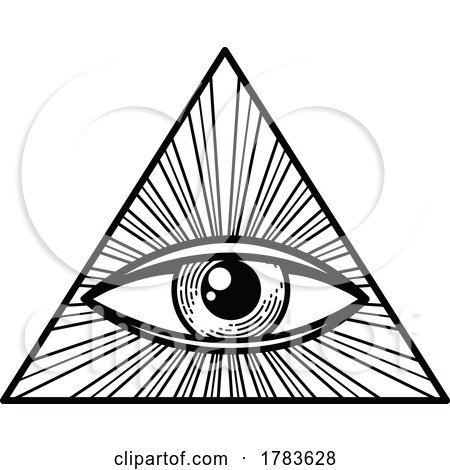 Providence Illuminati Eye in Pyramid Triangle by Vector Tradition SM