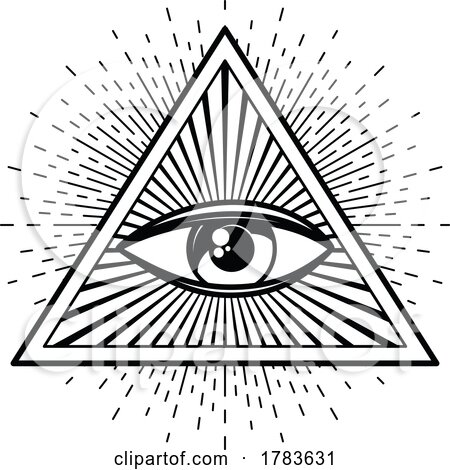 Providence Illuminati Eye in Pyramid Triangle by Vector Tradition SM