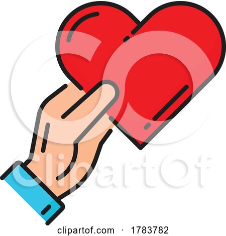 Hand Holding a Heart by Vector Tradition SM