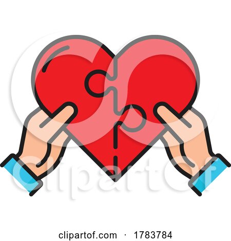Hands Holding a Heart Puzzle Posters, Art Prints