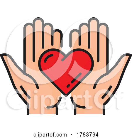 Hands Holding a Heart by Vector Tradition SM