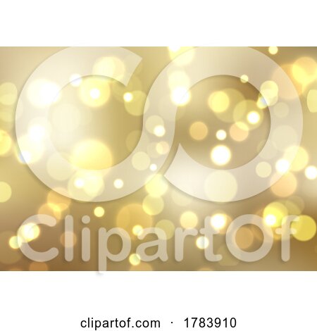 Christmas Background with Golden Bokeh Lights by KJ Pargeter