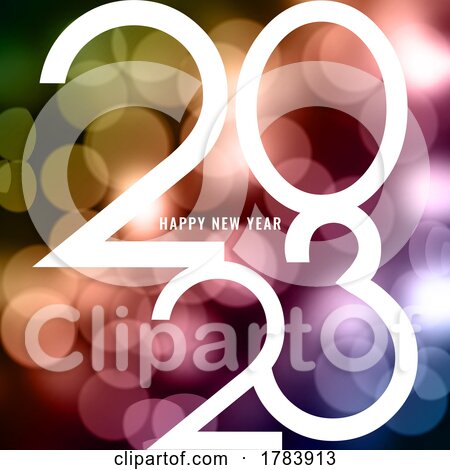 Happy New Year Background on Bokeh Lights Design by KJ Pargeter