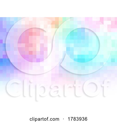 Pastel Coloured Background with Square Design by KJ Pargeter
