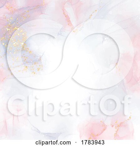 Elegant Hand Painted Background with Gold Glitter Elements by KJ Pargeter