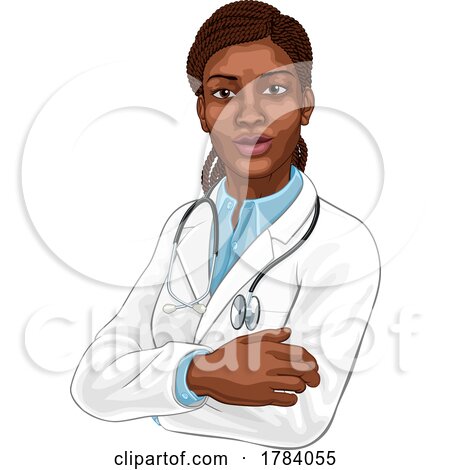 Black Woman Doctor Medical Healthcare Professional by AtStockIllustration