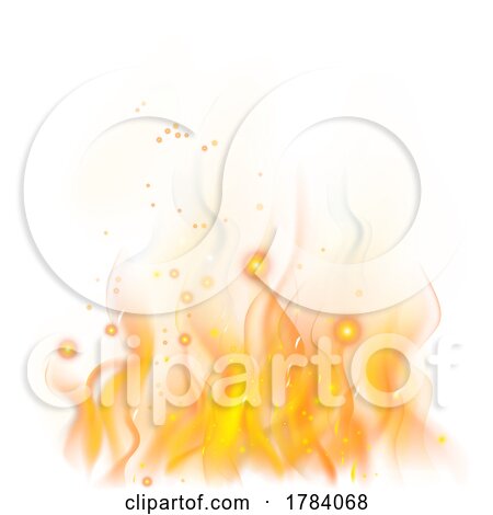 Fiery Fire Flame or Hot Flames Burning Concept by AtStockIllustration