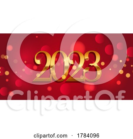 Red and Gold Happy New Year Background by KJ Pargeter