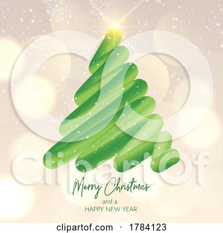 Abstract Christmas Tree Background by KJ Pargeter