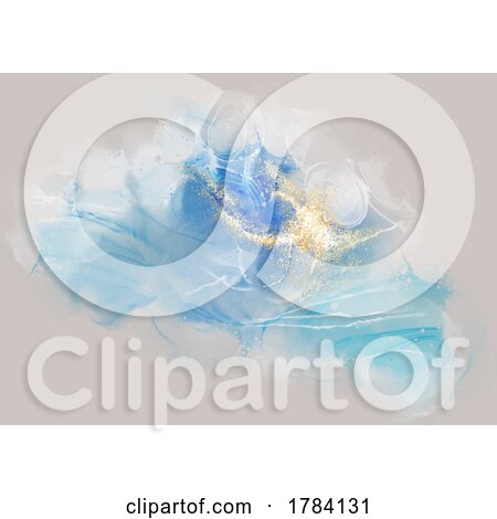 Modern Art Background with Hand Painted Alcohol Ink Design by KJ Pargeter