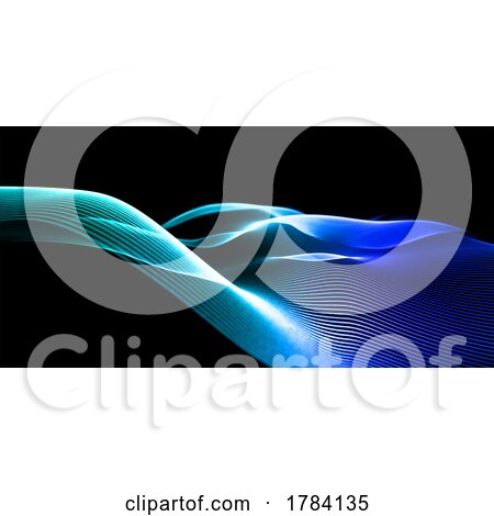 3D Abstract Futuristic Background with Flowing Waves Design by KJ Pargeter