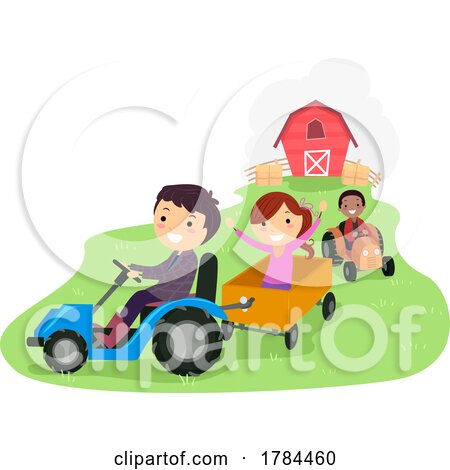Children Riding Fun Farm Vehicles by BNP Design Studio