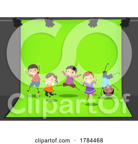 Children Jumping on a Green Screen by BNP Design Studio