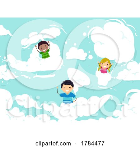 Children Riding Clouds by BNP Design Studio