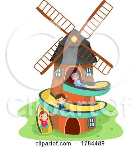 Children on a Windmill Slide by BNP Design Studio
