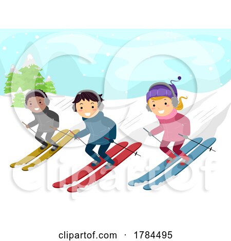 Children Skiing by BNP Design Studio