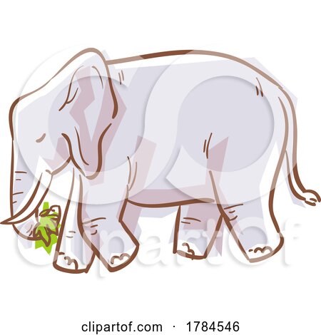 Elephant Eating Grass by BNP Design Studio