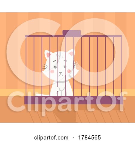 Sad Cat in a Cage by BNP Design Studio