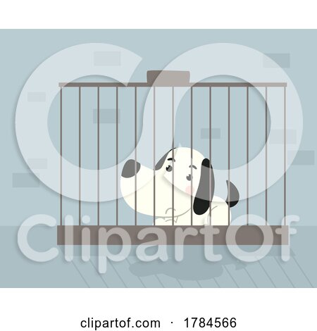 Sad Dog in a Cage by BNP Design Studio