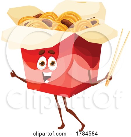 Ramen Box Food Mascot by Vector Tradition SM