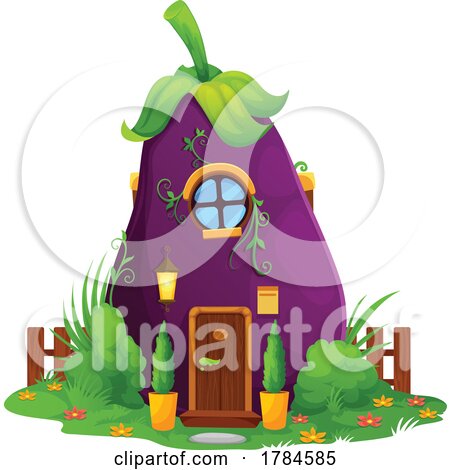 Eggplant Fairy House by Vector Tradition SM