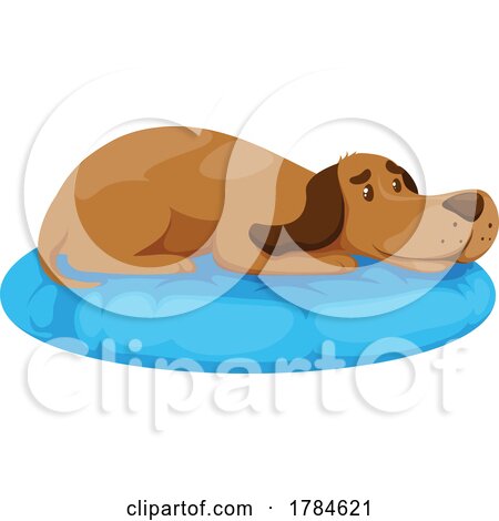 Dog Resting on a Bed by Vector Tradition SM