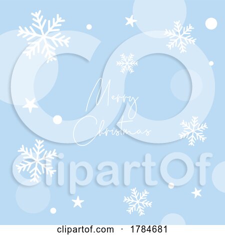 Christmas Snowflake and Stars Background by KJ Pargeter