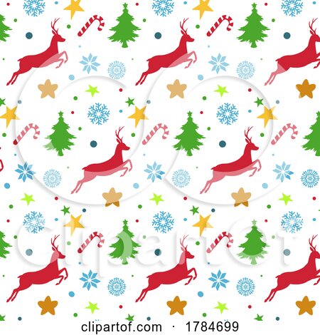 Colourful Christmas Pattern Design Background by KJ Pargeter