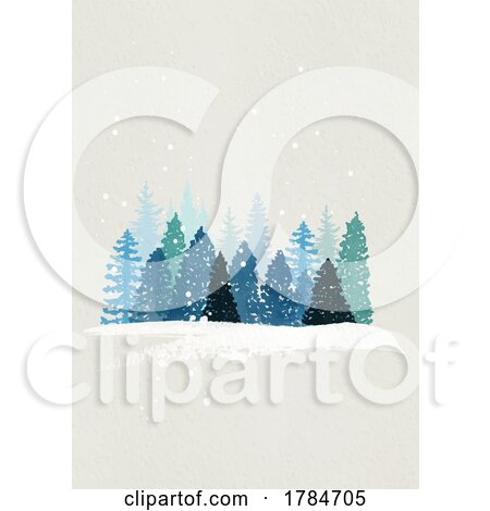 Winter Forest Christmas Background by KJ Pargeter