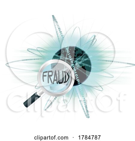 Online Fraud Magnifying Glass Searching Data by AtStockIllustration