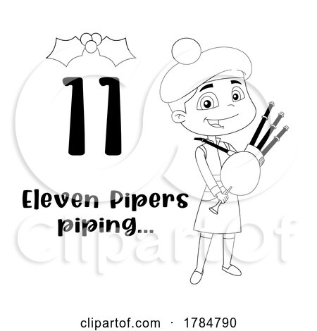Cartoon Piper Piping by Hit Toon