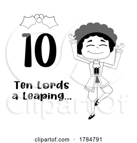 Cartoon Lord a Leaping by Hit Toon