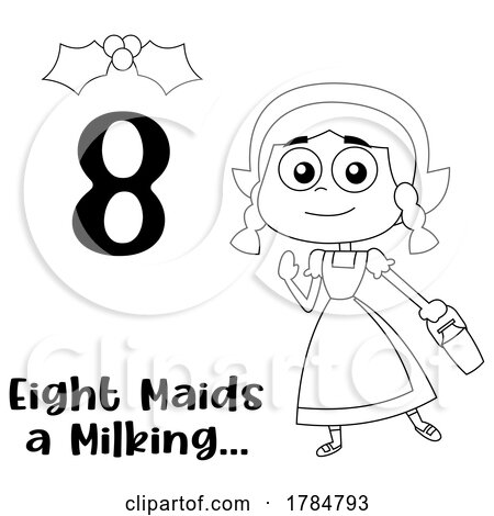 Cartoon Milking Maid by Hit Toon