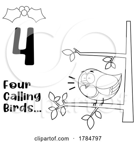 Cartoon Calling Bird by Hit Toon