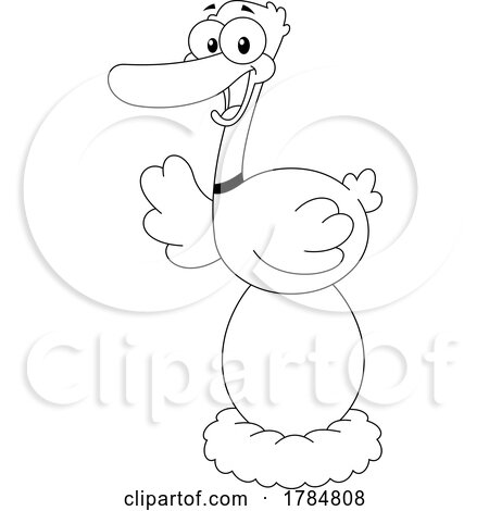 Cartoon Goose Laying a Gold Egg by Hit Toon