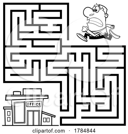 Maze of a Late Businessman to an Office by Hit Toon