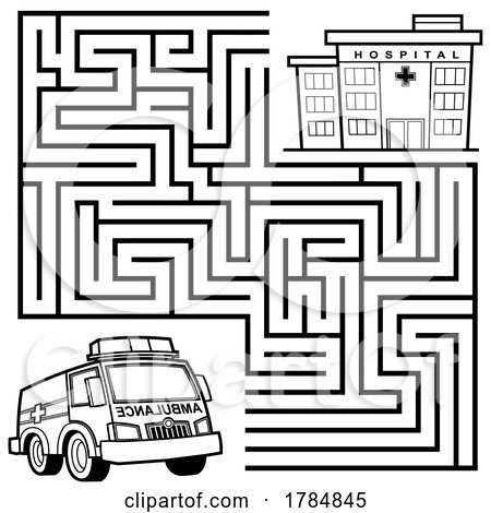 Maze of an Ambulance to a Hospital by Hit Toon