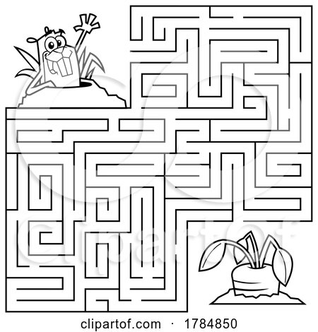 Maze of a Gopher to a Carrot by Hit Toon