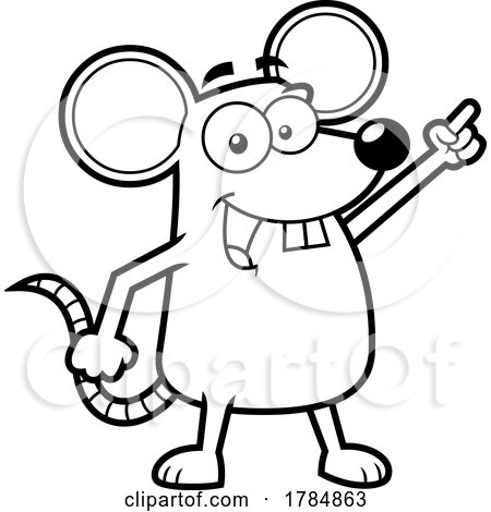 Cartoon Smart or Pointing Mouse by Hit Toon
