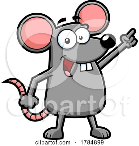 Cartoon Smart or Pointing Mouse by Hit Toon