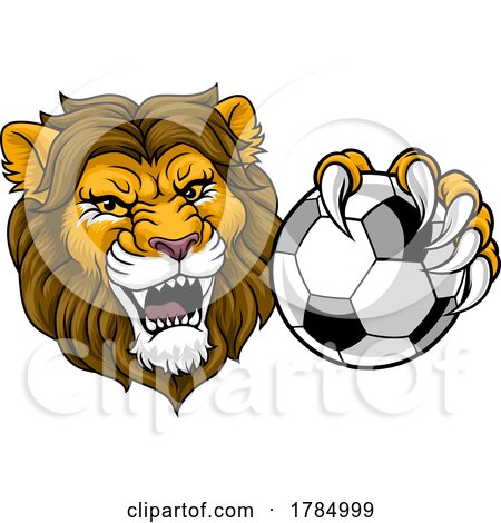 Lion Soccer Football Animal Sports Team Mascot by AtStockIllustration
