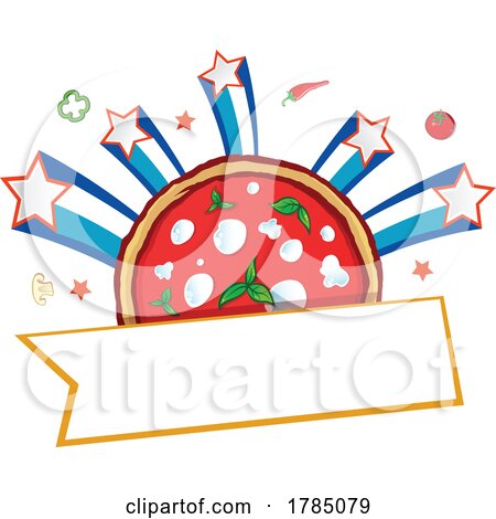 Pizza with Shooting Stars and a Banner by Domenico Condello