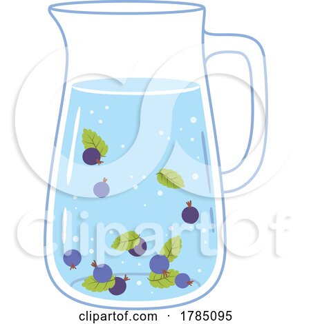 Water Pitcher with Blueberries by Vector Tradition SM