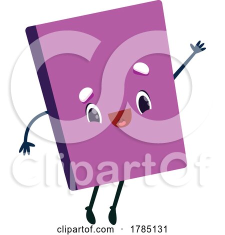 Purple Book Mascot by Vector Tradition SM