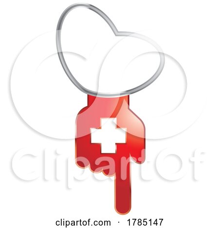 First Aid Hand and Heart Icon by Lal Perera