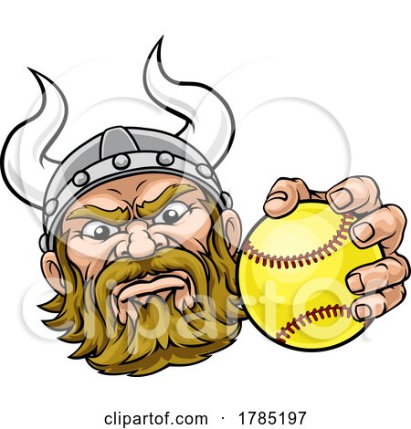 Viking Softball Sports Team Mascot by AtStockIllustration